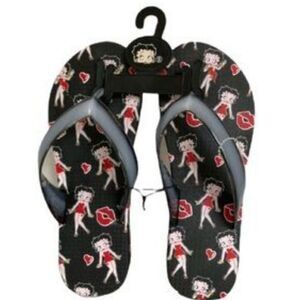 BRAND NEW BETTY BOOP  WOMEN'S FLIP FLOP  SLIDES SANDAL